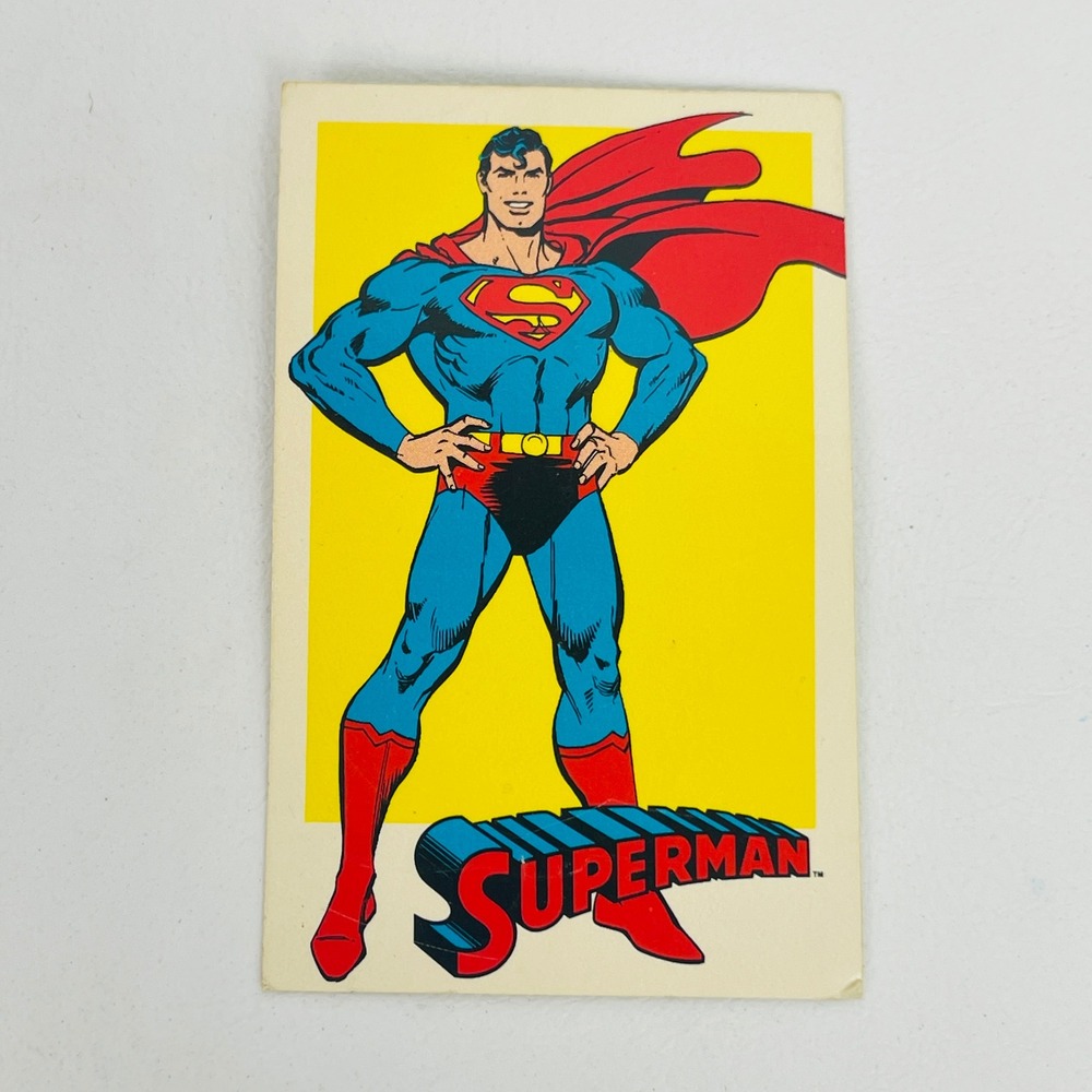 DC Comics Trading Card Superman 1982 Super Heroes Collectable Card 1 Good